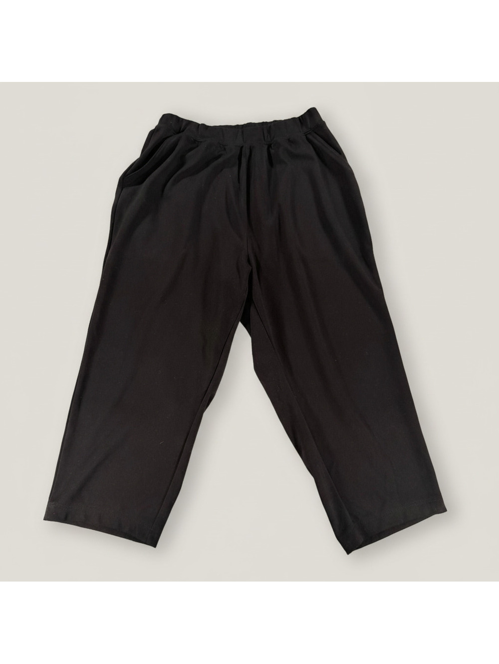 Woman Within Black Petite Elastic Waist Pants Size 18W